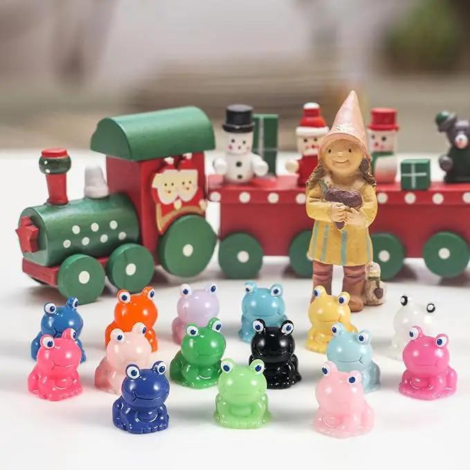 180Pcs Mini Resin Frog Garden Decor Cute Green Figurines Miniature Tiny Frogs Fairy Animals Moss DIY Charms Landscape Aquarium Dollhouse Birthday Gift Party School Ornament Potted Plant Toy by GreenHaven Gardens
