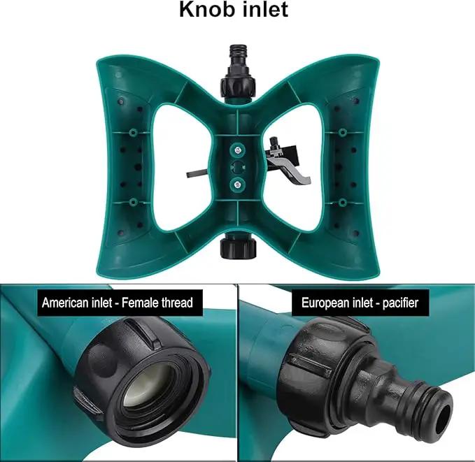 ViaGasaFamido Lawn Sprinkler Automatic Rotary Sprinkler 360° Rotating Sprinkler Irrigation System Large Coverage Area for Watering Garden Yard Trees Shrubs by GreenHaven Gardens