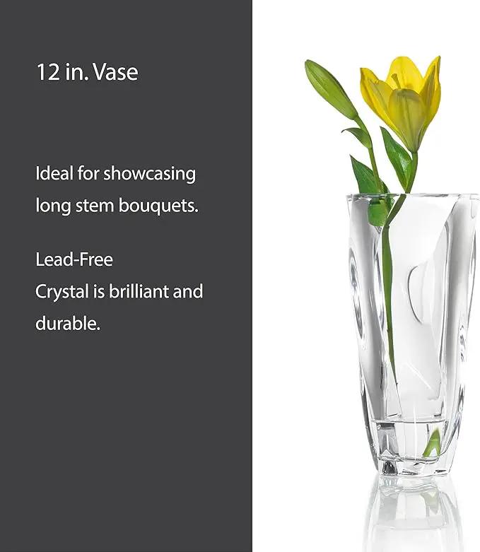 Mikasa Cassia Crystal Glass Vase, 12 Inch by GreenHaven Gardens