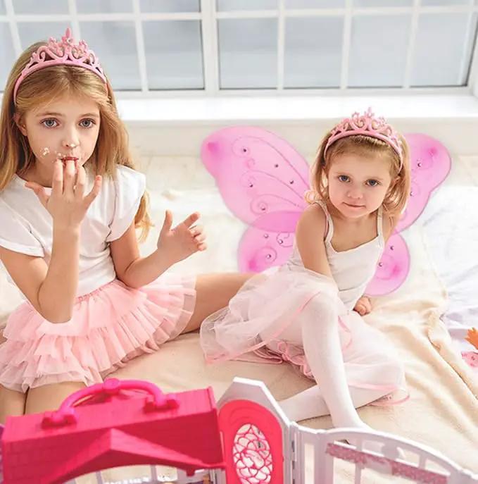 LOLASATURDAYS- Fairy Wings, Butterfly Wings, Fairy Wings Kids, Fairy Costume, Alas, Wings Costume, Tinkerbell Wings, Fairy Wings for Girls, Set of 6 (22" x 15") by GreenHaven Gardens