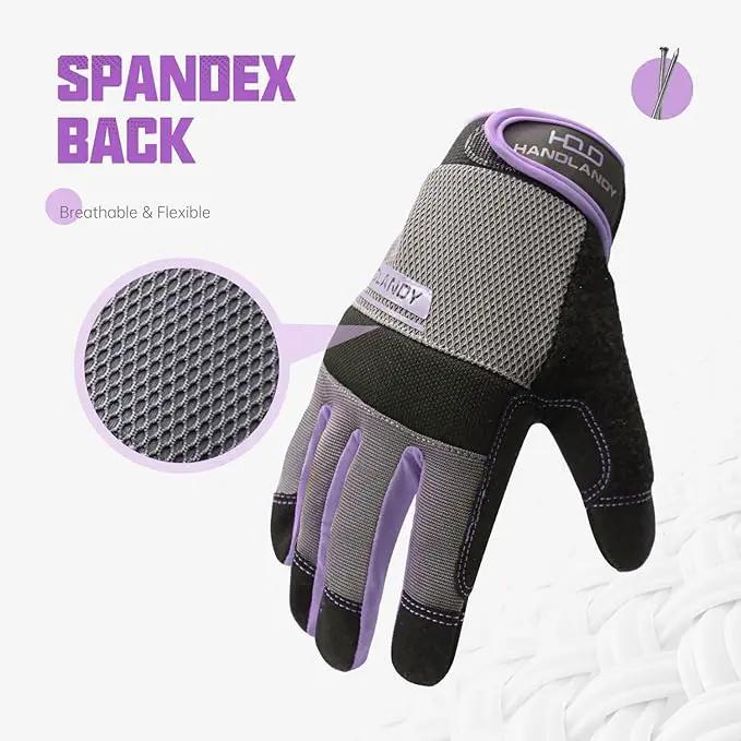HANDLANDY Women Safety Work Gloves Utility Touch Screen Working Grip Glove for Yardwork Gardening Breathable Mechanic Gloves by GreenHaven Gardens