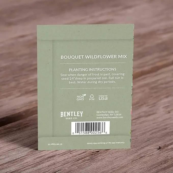 BENTLEY SEED CO. Oh Baby Seed Packets|Girl or Boy Baby Shower Favors for Guests | 25 Wildflower Seed Packets | Pre-Filled | Bouquet Wildflower Mix | Non-GMO Seeds | Gender Neutral | Eco-Friendly Gift by GreenHaven Gardens