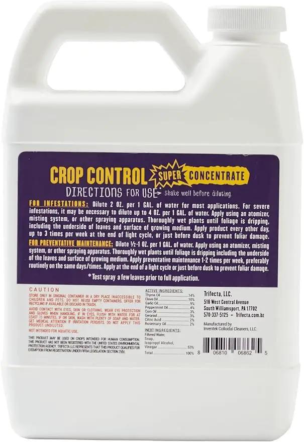 Trifecta Crop Control Super Concentrate All-in-One Natural Pesticide, Fungicide, Miticide, Insecticide, Help Defeat Spider Mites, Powdery Mildew, Botrytis, Mold, and More on Plants 16 OZ by GreenHaven Gardens