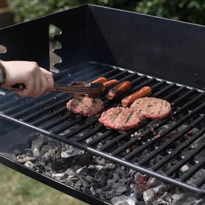 Ash & Ember Park-Style Grill, 384 Sq. In Jumbo Charcoal Grill, Single Post Outdoor Cooking Backyard BBQ, Camp Grilling Barbecues by GreenHaven Gardens