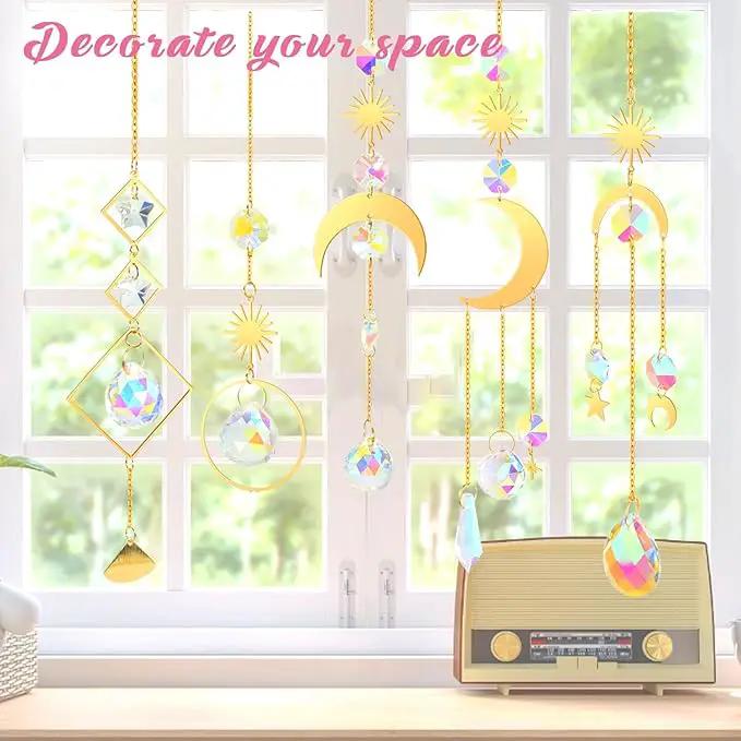 ilclviz DIY Suncatcher Making Kits for Adults 200PCS DIY Crystal Suncatcher Kit Sun Catchers Prism Supplies, DIY Gifts for Mom(Gold) by GreenHaven Gardens