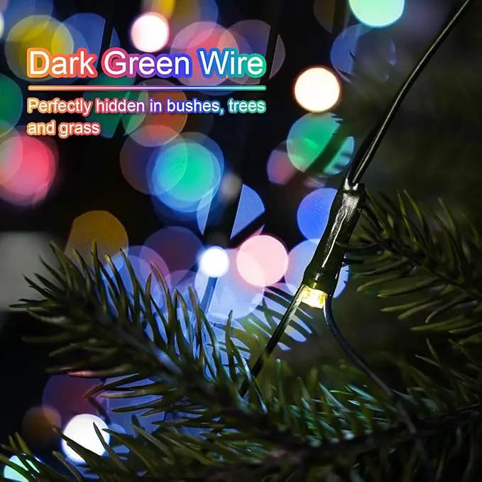 Net Lights Outdoor Mesh Lights, 360 LED Christmas Net Lights Plug in with Remote, 12x5 ft Extendable 8 Modes Net Lights Waterproof with Green Wire for Bushes Gazebo Lawn Patio Garden Tree (Multicolor) by GreenHaven Gardens