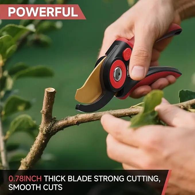 FLORA GUARD Bypass Pruning Shears 8.2" – Ultra Sharp SK5 Steel Blades with Titanium Coating, Ergonomic Rubber Handle Hand Pruners for 3/4" Branch Cutting, Garden Shears for Yard & Fruit Trees by GreenHaven Gardens