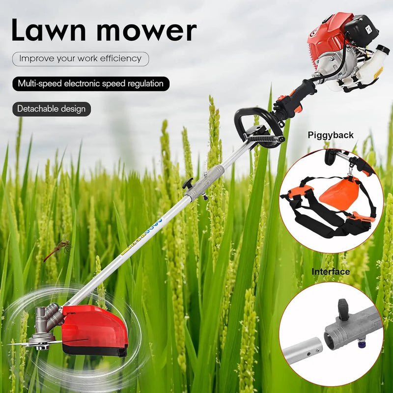 ZEAVAN Gas Weed Eater 52cc 2-Stroke 5 in 1 Multi-Functional Petrol Hedge Trimmer Chainsaw Brush Cutter Weed Wacker Weed Eater Gas Powered for Weed Grass and Bush Shipping from US by GreenHaven Gardens