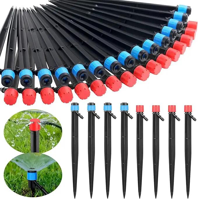 120 Pcs Drip Irrigation Emitters for 1/4'' Drip Irrigation Tubing 60 Irrigation Emitters Sprayer 60 Adjustable 360 Degree Water Flow Drippers for Patio Lawn Garden Watering by GreenHaven Gardens