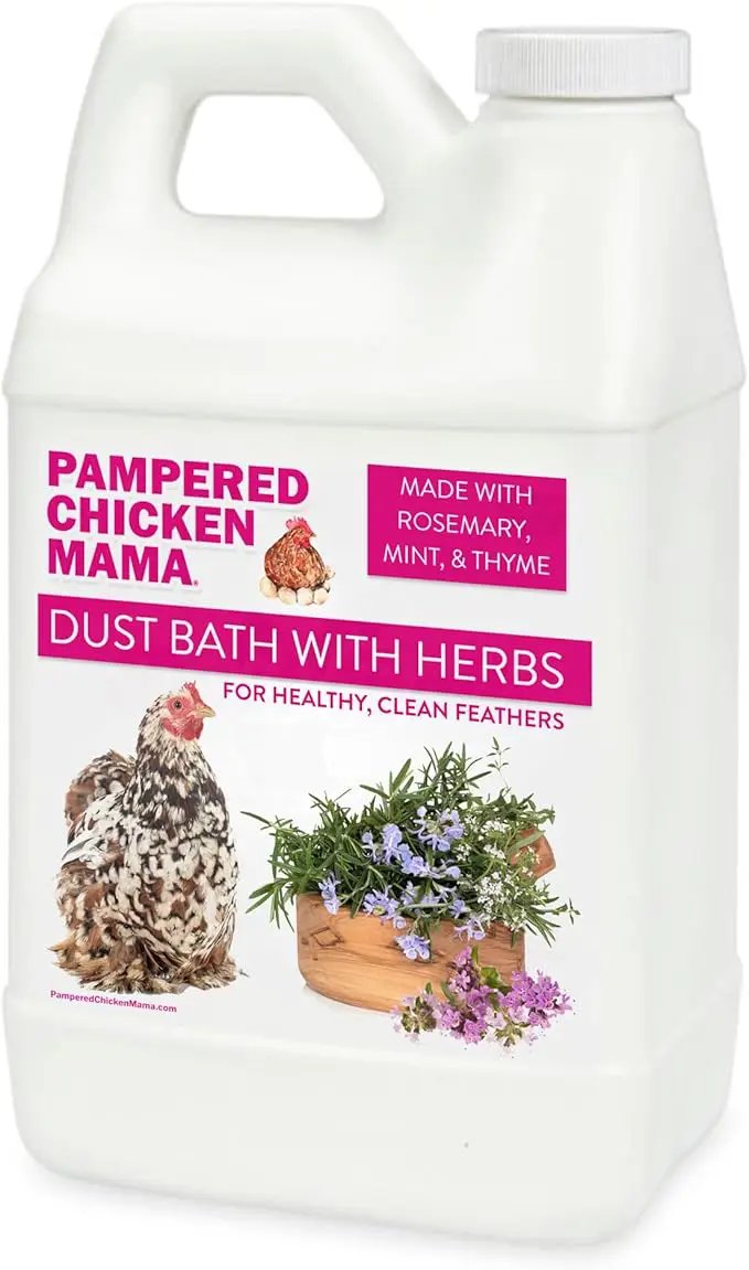 10.5 lb Pampered Chicken Mama Dust Bath with Organic Herbs & Essential Oils for Chickens, Quail, & Poultry | Dust Bath for Chickens to Keep Feathers Clean & Healthy by GreenHaven Gardens
