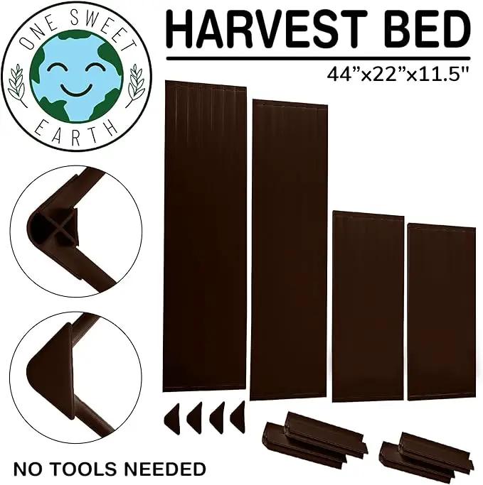 Raised Garden Bed - 2x4 ft Planter Box - Brown HDPE - No Tools Needed - DIY Kit for Urban Gardening, Flowers, Herbs & Vegetables - Made in The USA by GreenHaven Gardens