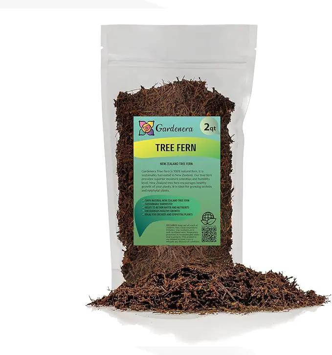 Premium New Zealand Tree Fern by GARDENERA - Orchid and Epiphytal Plants Growing Medium and Reptile Substrate - 2 Quart Bag by GreenHaven Gardens
