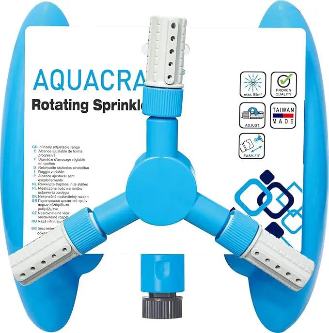 Circular Sprinkler for Large Area Coverage, Adjustable 360 Degree Rotating with Stable Base by GreenHaven Gardens