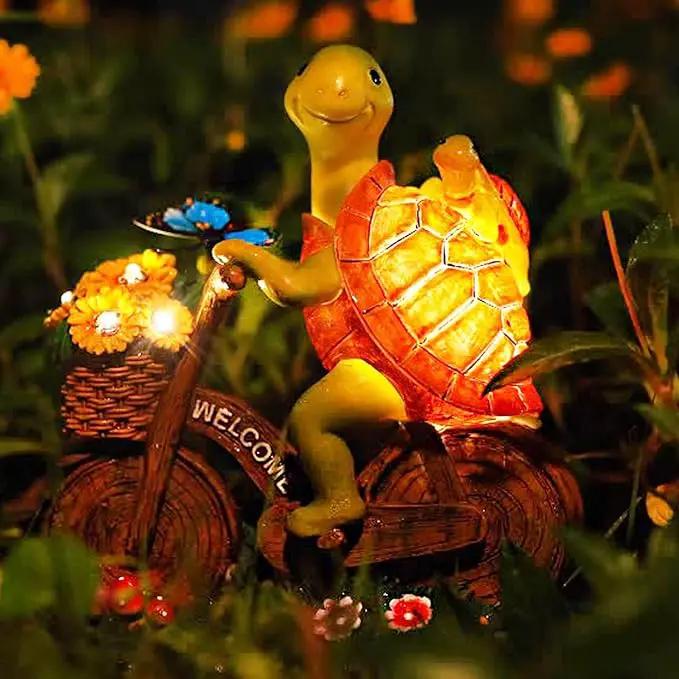 Garden Turtle Outdoor Statue -Solar Turtle Statue Outdoor with Lighted Sunflower,Turle Figurine for Garden Decor,Turtle Gifts for Women by GreenHaven Gardens