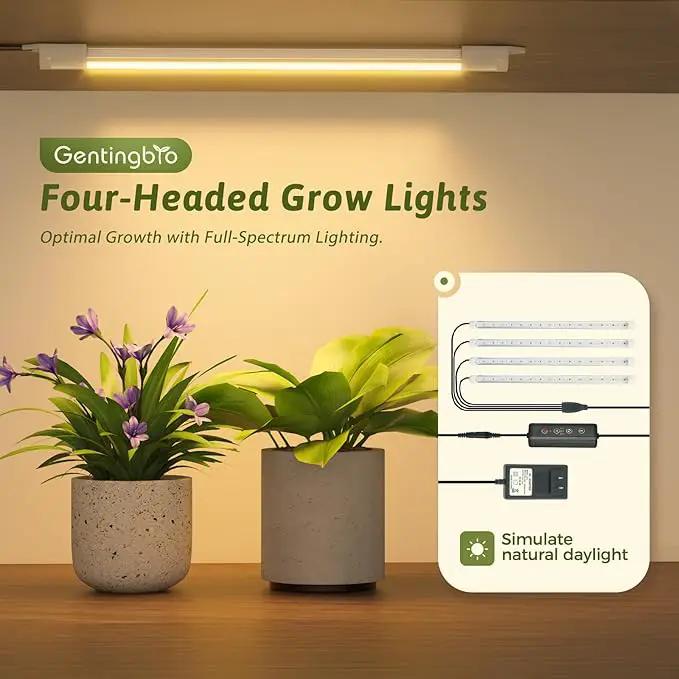 Plant Stand With Grow Lights Plant Stand Indoor Plant Shelf Metal Plant Rack Plant Holder Flower Pot Stand for Multiple Plants for Living Room Patio Balcony Garden Porch Black by GreenHaven Gardens