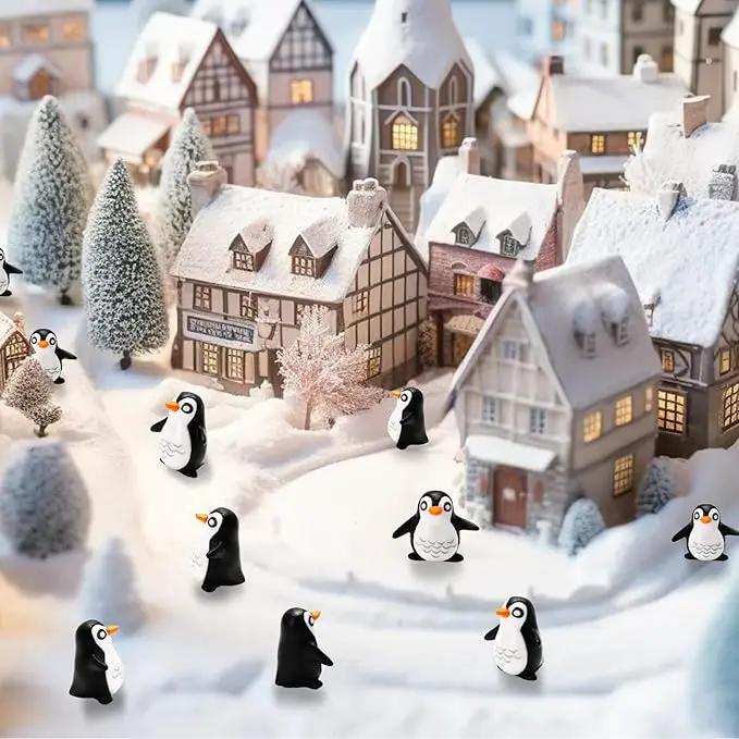 Bbiamsleep 25 Pcs Miniature Penguin Figurines Mini Penguin Figurines Resin Penguin Mini Penguin for Fairy Garden Micro Landscape Winter Christmas Decor by GreenHaven Gardens