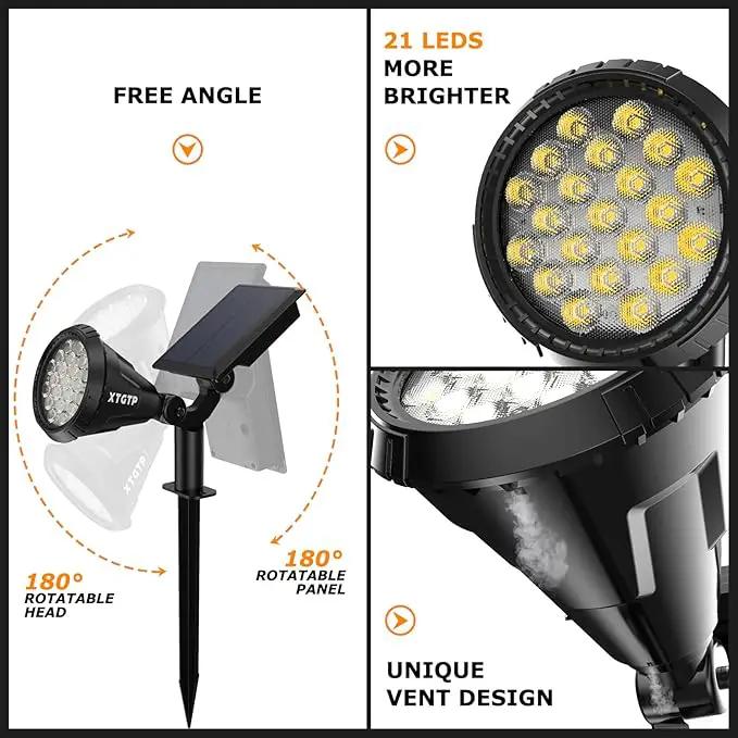 Solar Lights Outdoor, 2-in-1 Decorative Solar Landscape Lighting for Outside, IP67 Waterproof Garden Light Pathway Lighting Decor Led Landscape Lights for Yard Porch Fence Pool by GreenHaven Gardens