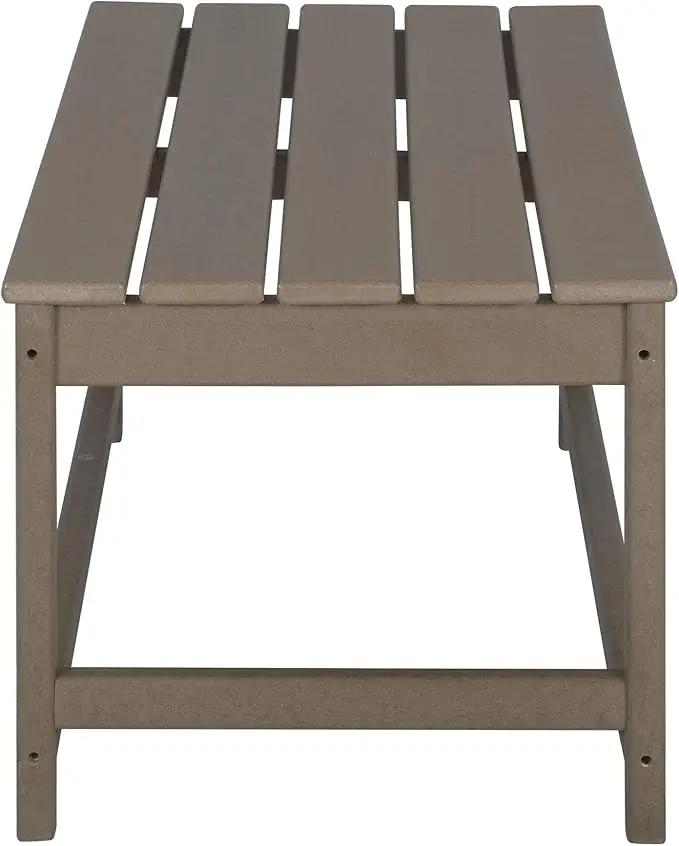 WO Home Furniture Adirondack Chairs Table Set of 3 PCS Outdoor Folding Chairs Coffee Table Weather/UV Resistant for Lawn, Garden, Bon Fire, Balcony (Weathered Wood) by GreenHaven Gardens