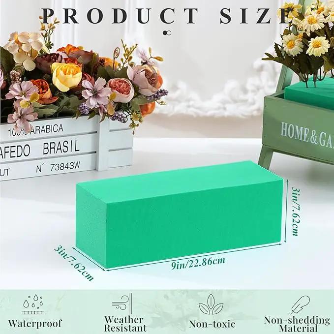 Lallisa 8 Pcs Reusable Floral Foam Blocks 9 x 3 x 3 Water Weather Resistant Dry Floral Foam for Artificial Flower Arrangements Outdoor Flower Boxes Outside Hanging Planters Wedding Home Decor (Green) by GreenHaven Gardens