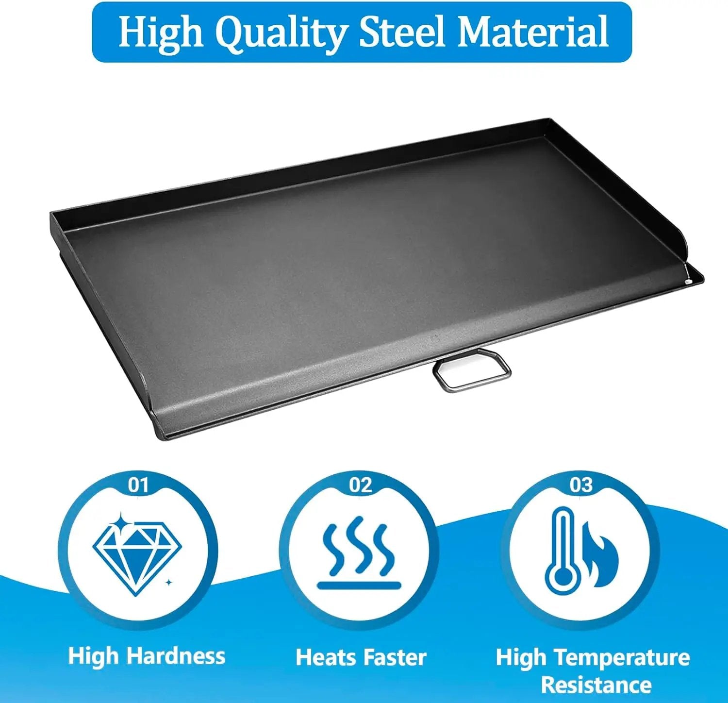 Cast Iron Griddle for Camp Chef 3 Burner Stove, 16" Flat Top Griddle Accessories for Camp Chef Cooking Systems GB90D TB90LW TB90 TB90LWG TB90LWG15 SPG90B CCH3 by GreenHaven Gardens