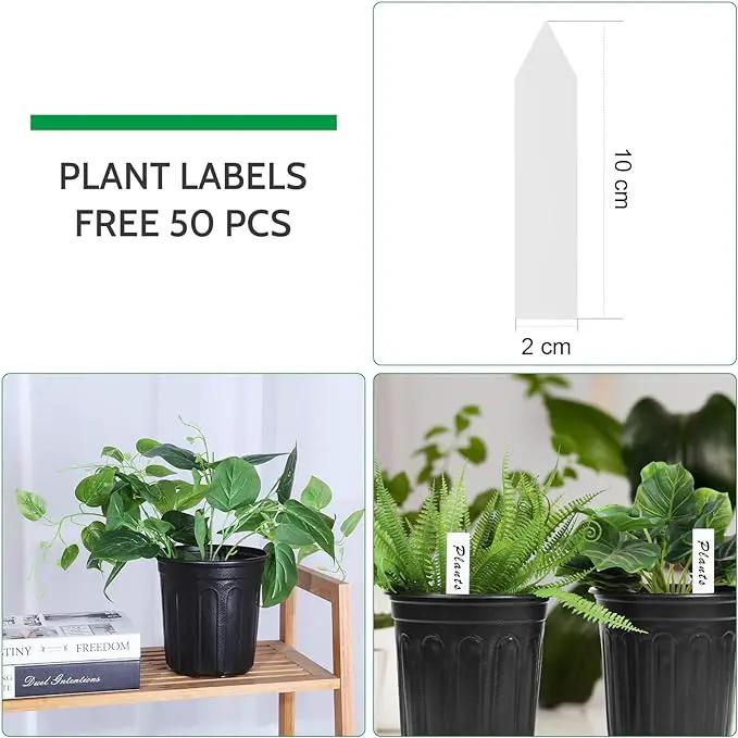 JERIA 50-Pack 1 Gallon Flexible Plant Nursery Pots with 50Pcs Plant Labels,Thickened Soft Plastic Seedling Pots,Seed Starting Pot Flower Plant Container for Succulents，Seedlings by GreenHaven Gardens
