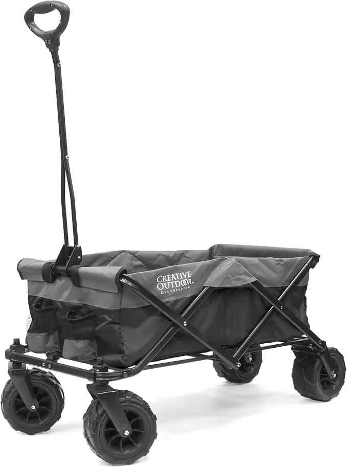 Creative Outdoor Original Folding Wagon All-Terrain Wheels by GreenHaven Gardens