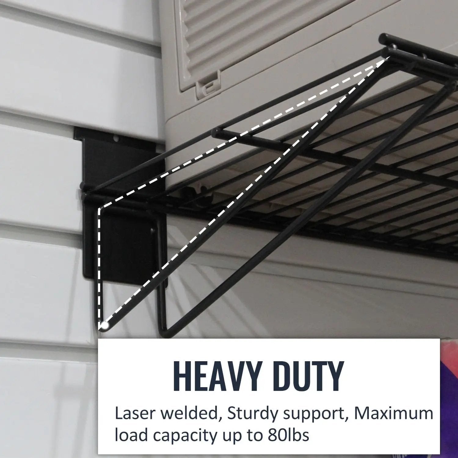 Slatwall Panel Garage Organizer PVC Slatwall Heavy Duty Wall Mounted Rack, Interlocking Slat Wall Panels for Tool Organization Peg Board(2 Pack Black) by GreenHaven Gardens