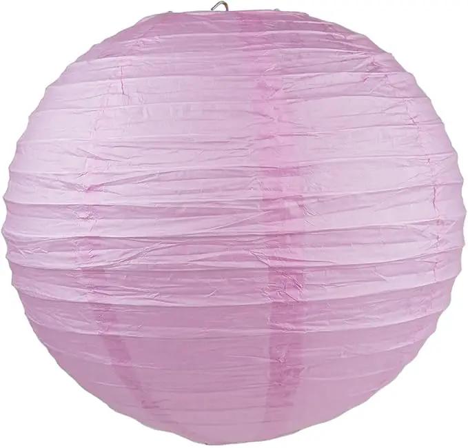 WYZworks - Round Paper Lanterns 10 Pack (Pink, 8") - Hanging Paper Lanterns Lamp for Wedding, Birthday, Party and Home Decorations with 8", 10", 12", 14", 16" Option by GreenHaven Gardens