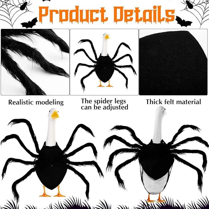 Halloween Goose Outfit Lawn Porch Goose Outfit Spider Bat Costume Plastic Goose Clothing for 23" Goose Halloween Outdoor Patio Yard Lawn Art Decoration (Spider) by GreenHaven Gardens