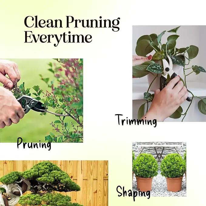 Ultra Sharp Pruning Shears Hedge Clipper – Cuts 3X Easier, Dual-Size Opening, Weak Hand Arthritis Clippers, Rust-Resistant Pruner, Effortlessly Cuts by GreenHaven Gardens