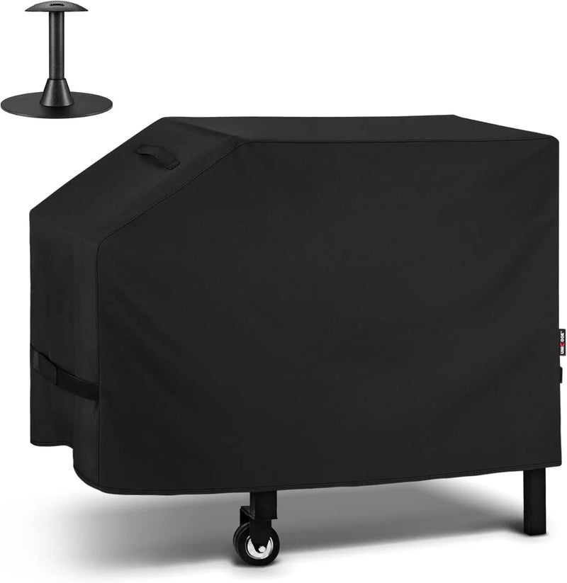 Unicook 28 Inch Griddle Cover for Blackstone and Nexgrill Cooking Station, Heavy Duty Waterproof Flat Top BBQ Grill Cover with Sealed Seam, Includes Support Pole, Black by GreenHaven Gardens