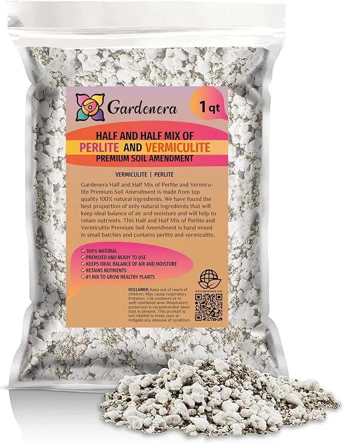Premium Perlite and Vermiculite Blend for Seedling, Cuttings, and Propagation - Achieve Optimal Moisture Control and Root Development - 1 Quart by GreenHaven Gardens