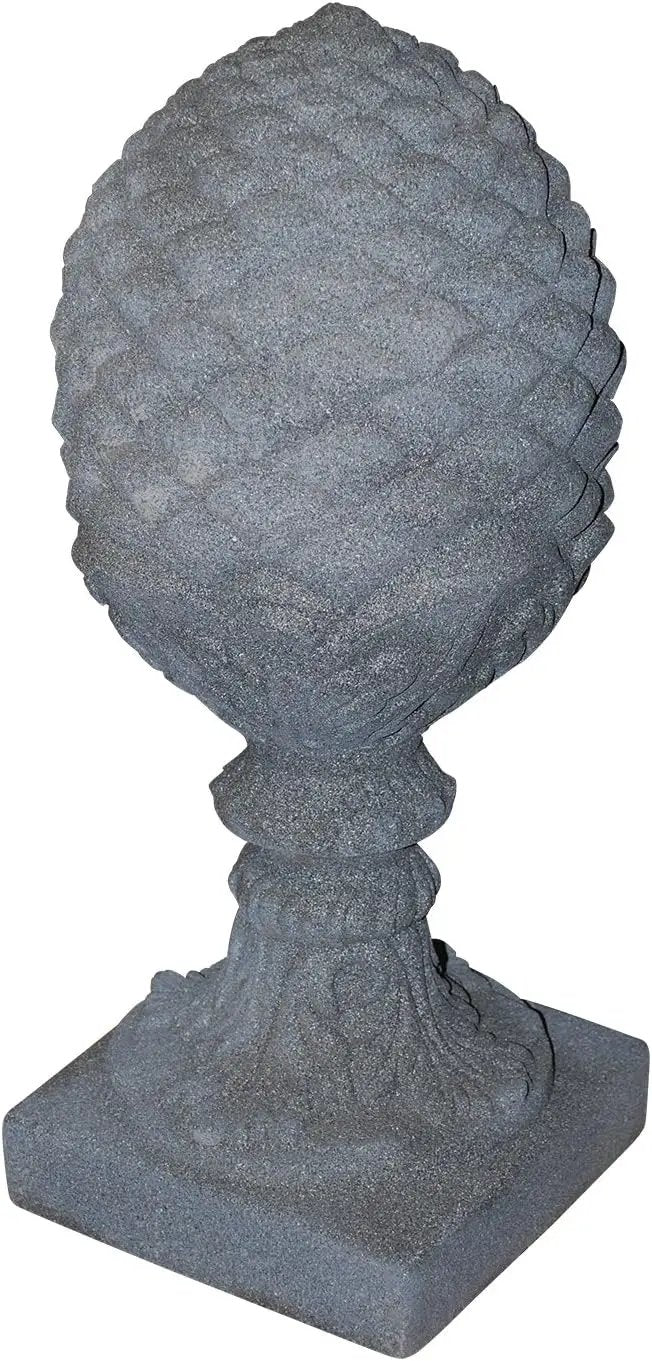 EMSCO Group Pineapple Statue – Natural Granite Appearance – Made of Resin – Lightweight – 23” Height by GreenHaven Gardens