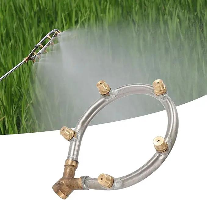 Misting Nozzle Stainless Steel 5 Head Adjustable Circular Irrigation Sprinkler Misting for Garden Watering by GreenHaven Gardens