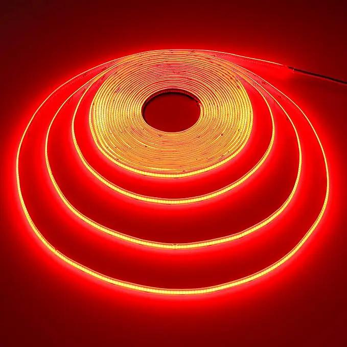 32.8ft(10M) DC 24V Red COB LED Strip Light IP65 Waterproof 3840LEDs Uniform Glow Dotless Flexible LED Tape Lights for DIY Garden Backyard Hallways Stairs Decoration(No Power Supply) by GreenHaven Gardens