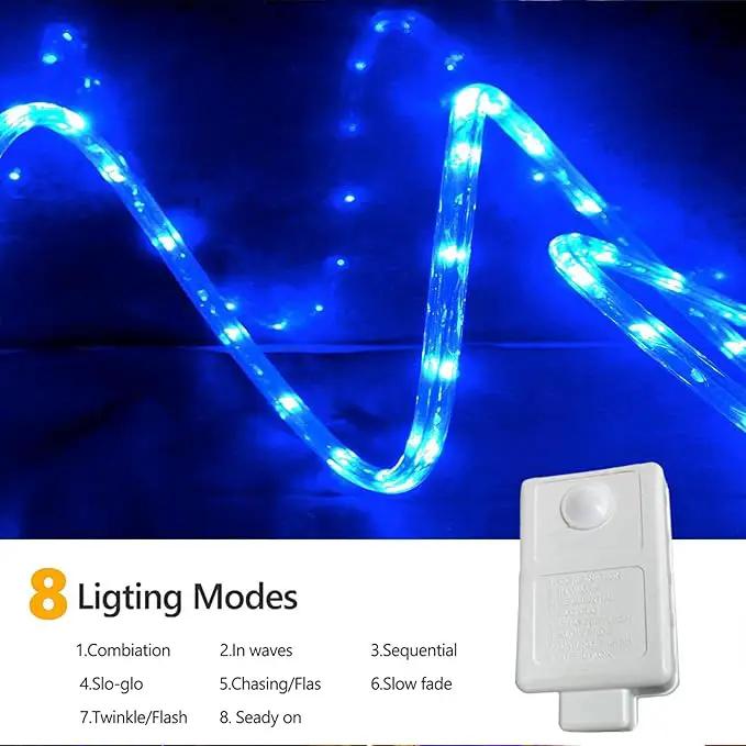 150ft LED Rope Lights Outdoor, 1080 LED Connectable and Flexible Tube Lights with 8 Modes, Waterproof LED Rope Lighting for Garden, Patio, Bedroom, Party, Pool, Indoor Outdoor Decoration (Blue) by GreenHaven Gardens