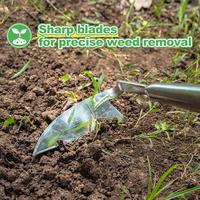 Berry&Bird Japanese Weeding Sickle, Versatile Long Handle Weeding Tool Garden Hoe for Effective Weeding, Cultivating, Soil Loosening & Digging by GreenHaven Gardens