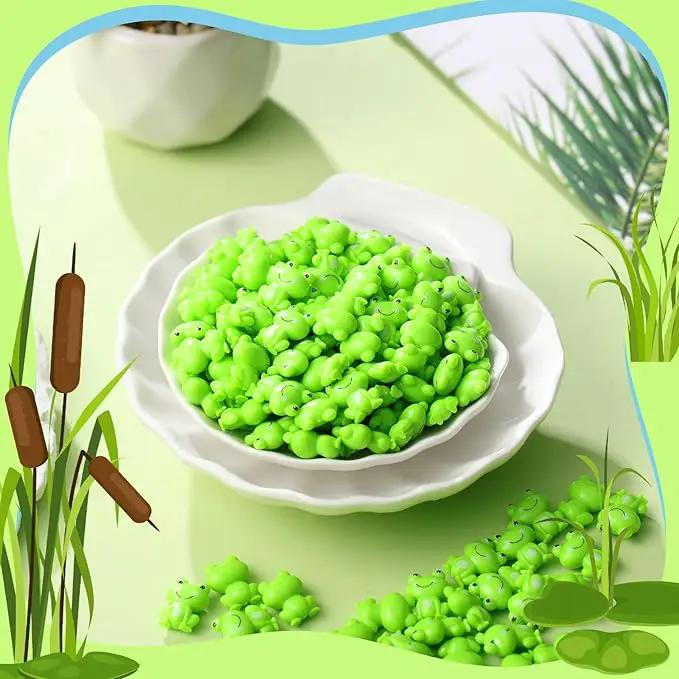 200 Pcs Mini Frog Garden Decor Green Frog Figurines Tiny Frogs Bulk Plastic Frogs Little Frogs for Fairy Moss Landscape DIY Craft Accessories Home Ornament Dollhouse (Classic Style) by GreenHaven Gardens