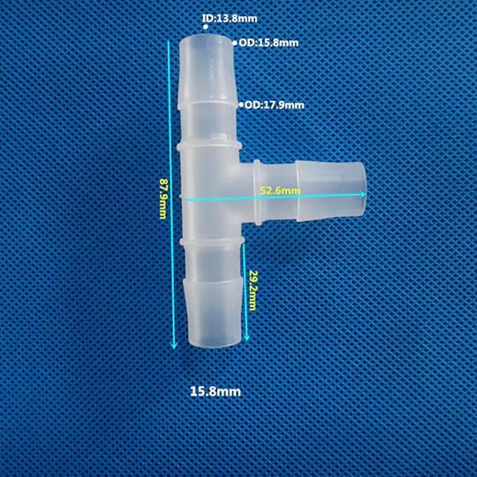 Unifizz T - Piece Hose Equal Paths Tube Accessories,15.8mm Equal Paths Plastic Hose Tube Connector For Cooling Watering Irrigation, Transparent, 10Pcs by GreenHaven Gardens