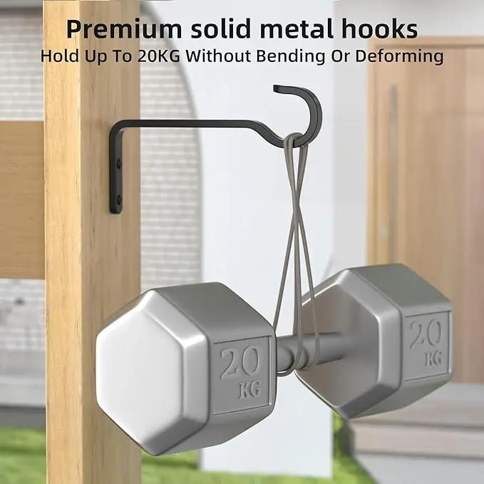 6 Inch 2 Pack Heavy Duty Outdoor Plant Hangers for Hanging Baskets, Iron Hanging Plant Brackets for Hanging Plants Outside, Metal Plant Hooks Plant Wall Hooks for Hanging Lantern, Bird Feeder by GreenHaven Gardens