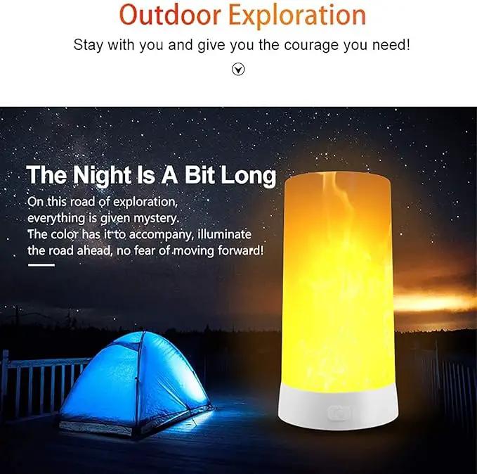 Led Flame Light,USB Rechargeable LED Fire Candles Outdoor Hanging Lamps with Remote for Home Party Halloween Christmas Decoration (Warm White) by GreenHaven Gardens