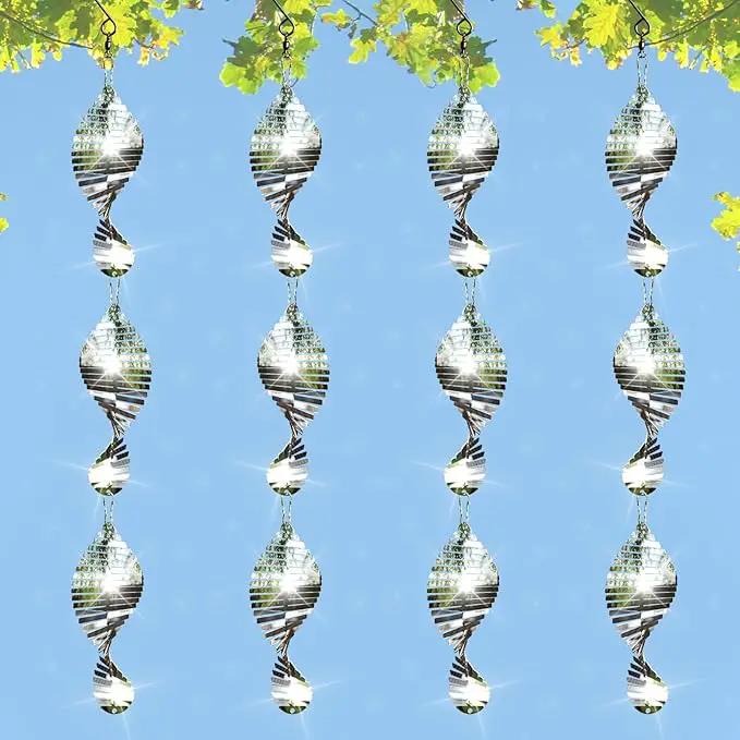 12 PCS Stainless Steel Bird deterrents for Outside,3D Bird Scarer Discs Set Pigeon Deterrent,Bird reflectors to Keep Birds Away Woodpecker Deterrent for House,Crow Deterrent by GreenHaven Gardens