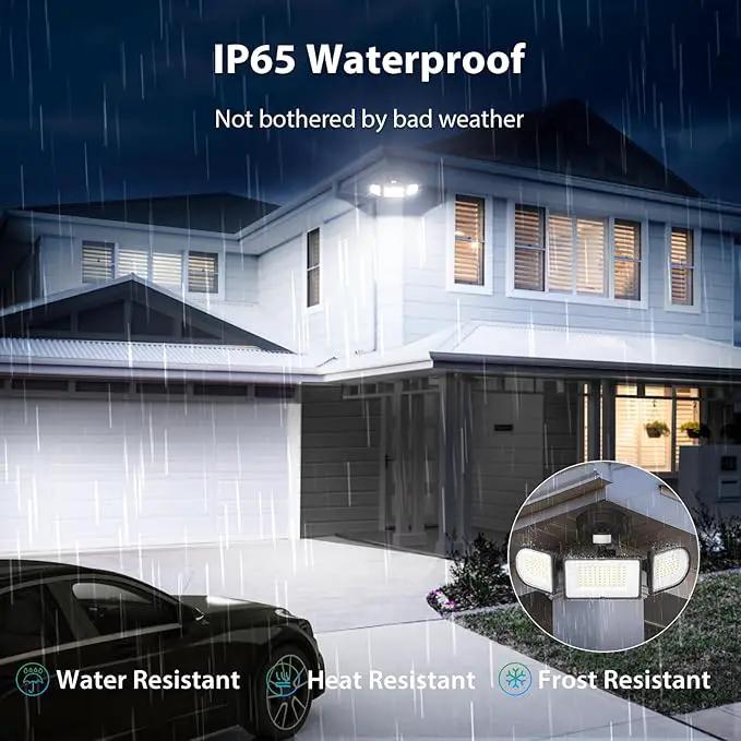 iMaihom 100W Motion Sensor LED Security Light, 9000LM Super Bright Flood Lights Outdoor, 6500K Exterior Floodlight, IP65 Waterproof, 3 Head Adjustable Motion Detector Light for Yard Garage (Brown) by GreenHaven Gardens