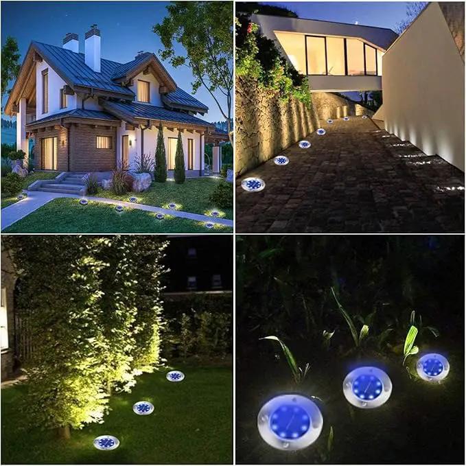 Solar Ground Lights, Waterproof Solar Garden Lights, Upgraded Outdoor Garden Waterproof Bright in-Ground Lights, Landscape Lights for Pathway,Yard,Deck,Lawn,Patio,Walkway (12 Pack Blue Light) by GreenHaven Gardens