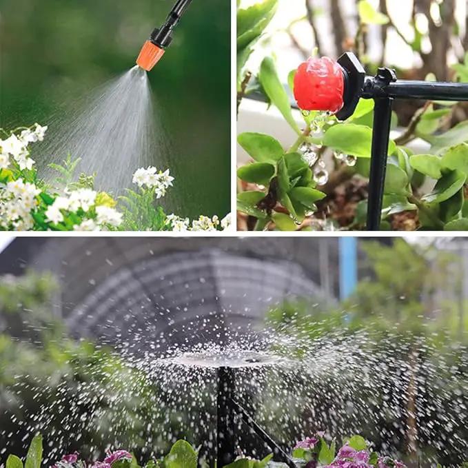 Garden Irrigation Kit,131ft 1/4" Drip Irrigation Kit Garden Irrigation System with Adjustable Nozzle Dripper Automatic Irrigation Equipment Set for Garden,Greenhouse, Patio,Lawn by GreenHaven Gardens