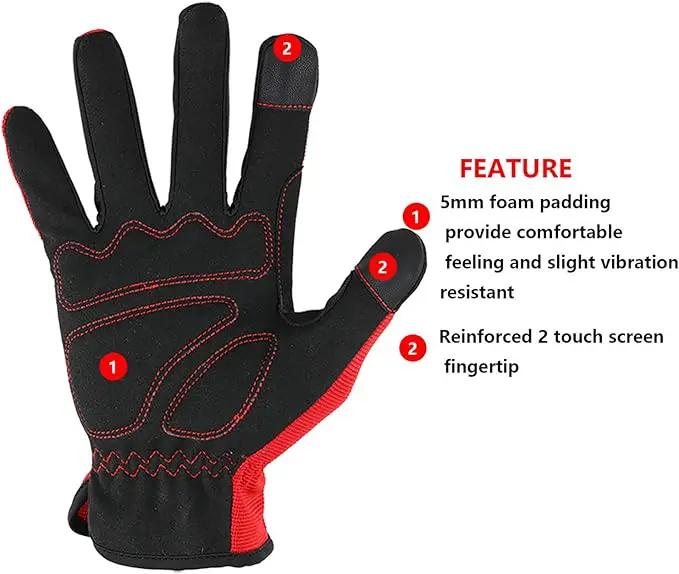 DULFINE High Performance Work Gloves For Men(3 Pairs Pack), High Dexterity Touch Screen For Multipurpose,Excellent Grip (Small) by GreenHaven Gardens