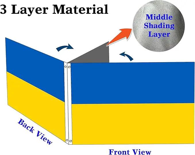 Double Sided Ukraine Flag 4x6FT Ukrainian National Polyester Flag With 2 Grommets For Patriotic Ukrainian Themed Festival Events Party Decoration(Ukraine, 4x6FT-3ply) by GreenHaven Gardens