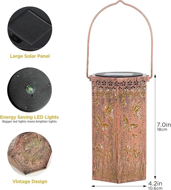 Outdoor Lanterns Butterfly Gift for Women/Mom/Grandma/Sister, Solar Lanterns Outdoor Waterproof Butterfly, Garden Decor,Christmas, Mother's Day, Thanksgiving Gifts, Solar Decoration for Yard, Patio by GreenHaven Gardens