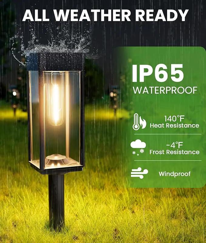Bright Solar Pathway Lights, 4 Pack Solar Lights Outdoor Waterproof IP65, Auto On/Off Outdoor Light for Yard Garden Landscape Patio Decor Lawn Path Walkway Driveway by GreenHaven Gardens
