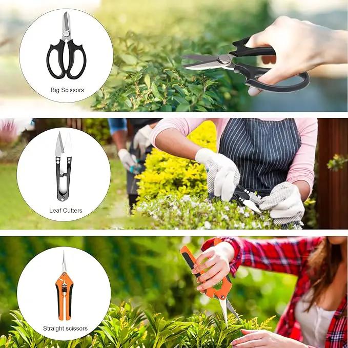 Bonsai Tools Set, 20 Pcs Gardening Succulent Tree Indoor Beginner Tool Kit, Include 262 Feet Bonsai Wire, 29.5"x29.5" Plant Repotting Mat, Leather Bag, Bonsai Scissors, Pruning Shears, Gifts for Women by GreenHaven Gardens